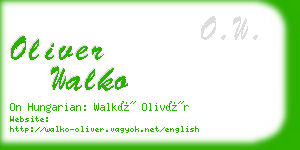 oliver walko business card